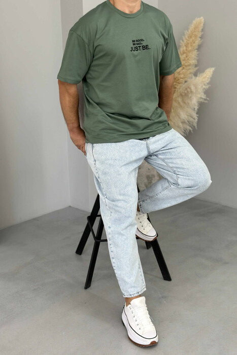 LITTLE WRITTING MEN T-SHIRT GREEN/JESHILE 