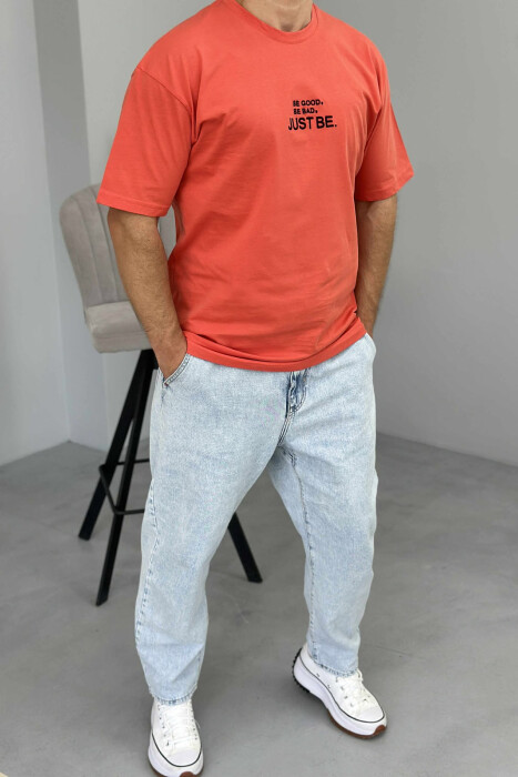 LITTLE WRITTING MEN T-SHIRT ORANGE/PORTOKALLI - 2