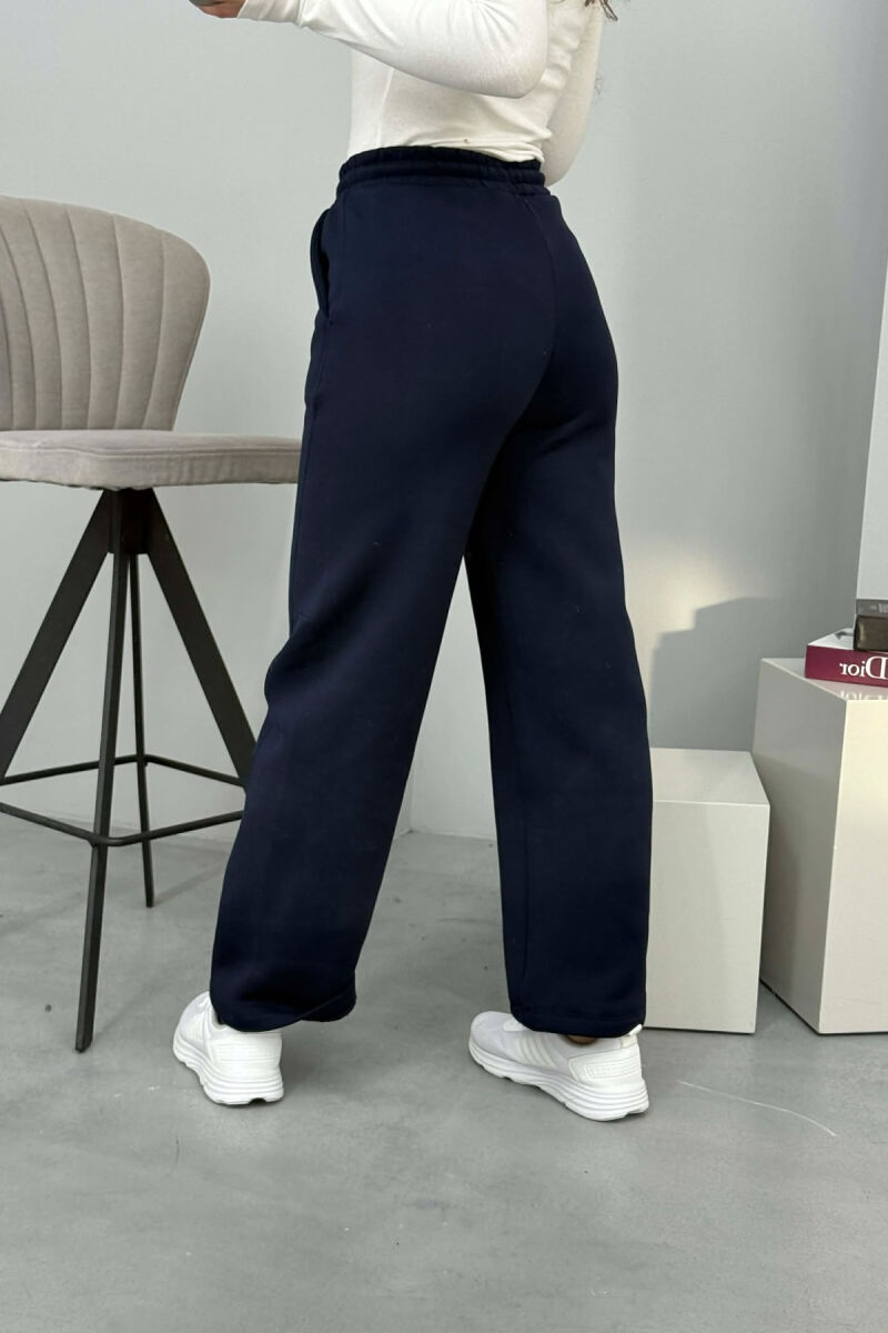 LITTLE WRITTINGS FLUFFY WOMEN SWEATPANTS DARK BLUE/BEE - 3