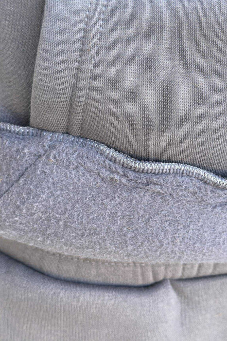 LITTLE WRITTINGS HOODIE+JOGGERS FLUFFY MEN SET DARK GREY/GEE - 5