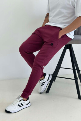 LITTLE WRITTINGS MEN SWEATPANTS BURGUNDY/VISHNJE 