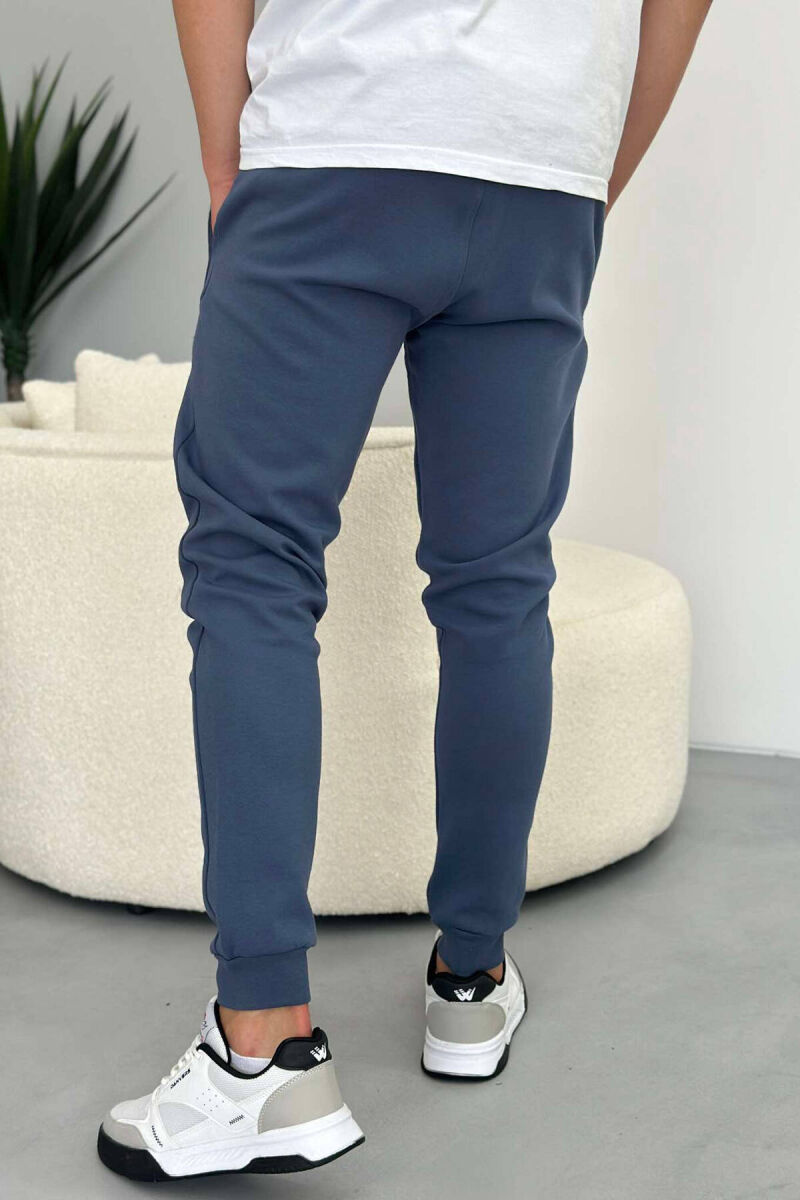 SMALL WRITTINGS MEN SWEATPANTS IN BLUE COLOR - 4