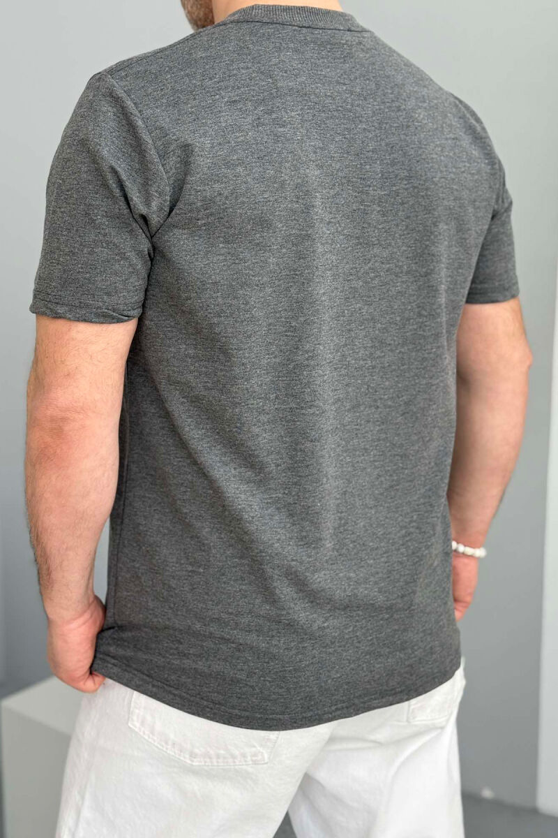 LITTLE WRITTINGS ONE COLOR MEN T-SHIRT GREY/GRI - 3