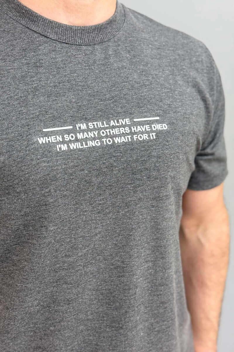 LITTLE WRITTINGS ONE COLOR MEN T-SHIRT GREY/GRI - 4