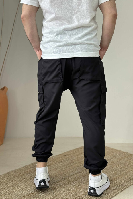LITTLE WRITTINGS PARACHUTE MEN PANTS BLACK/ E ZEZE - 2