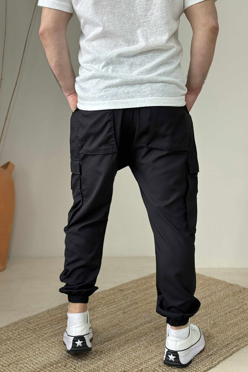 LITTLE WRITTINGS PARACHUTE MEN PANTS BLACK/ E ZEZE - 2