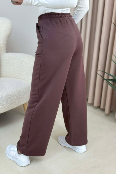 LITTLE WRITTINGS SIMPLE WOMEN SWEATPANTS DARK BROWN/KAE - 3