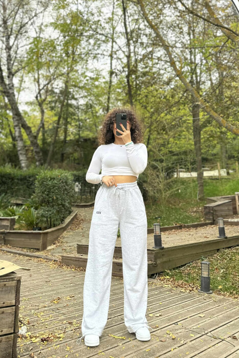 LITTLE WRITTINGS SIMPLE WOMEN SWEATPANTS LIGHT GREY/GZ - 5