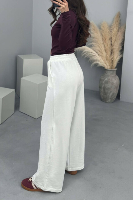 LITTLE WRITTINGS SIMPLE WOMEN SWEATPANTS WHITE-E BARDHE - 4