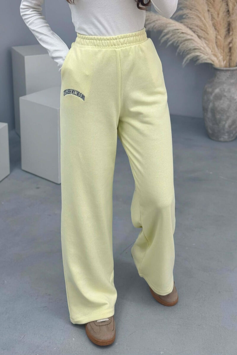 LITTLE WRITTINGS SIMPLE WOMEN SWEATPANTS YELLOW/E VERDHE - 4