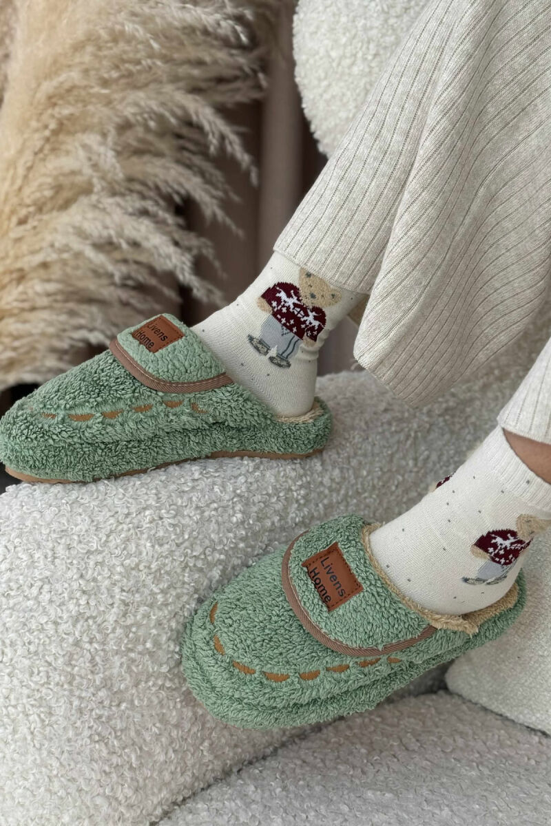 LITTLE WRITTINGS TEDDY WOMEN SLIPPERS MINT/MENTE - 2