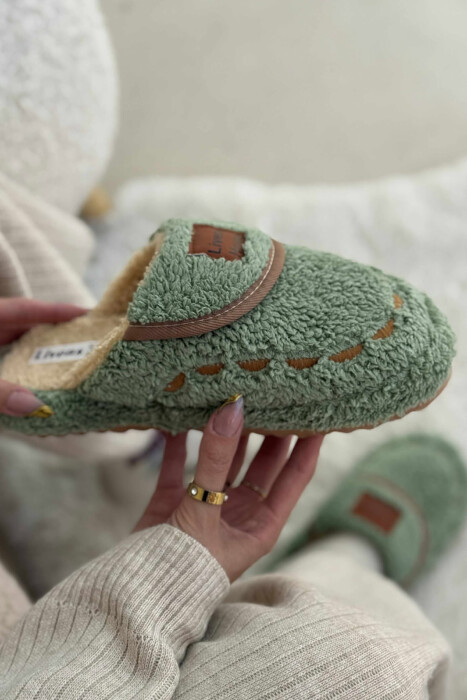 LITTLE WRITTINGS TEDDY WOMEN SLIPPERS MINT/MENTE - 7