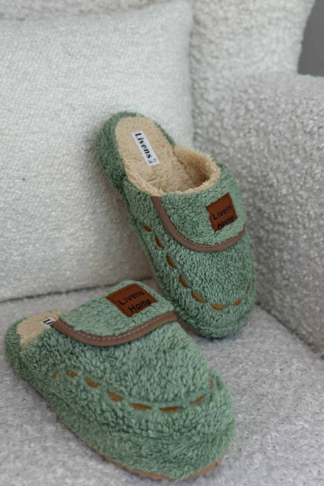 LITTLE WRITTINGS TEDDY WOMEN SLIPPERS MINT/MENTE - 5
