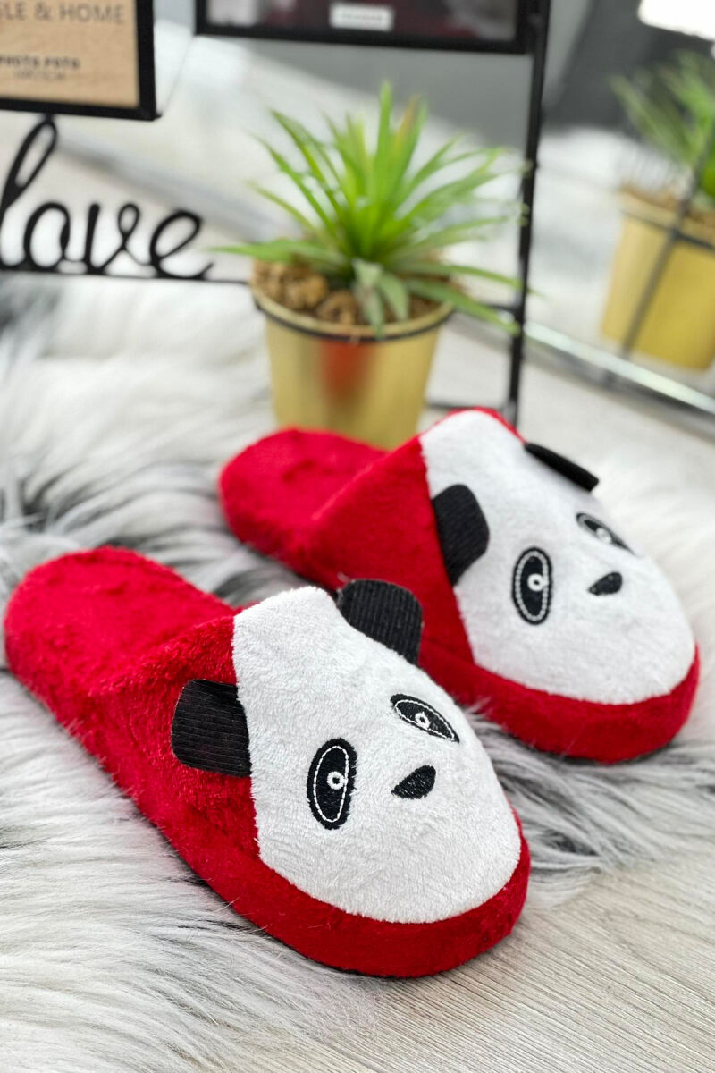 LLITTLE DOG FACE HOME SLIPPERS WOMAN RED/E KUQE - 1