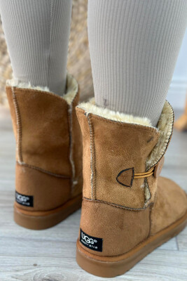 LONG BUTTON WOMAN UGG BROWN/KAFE 