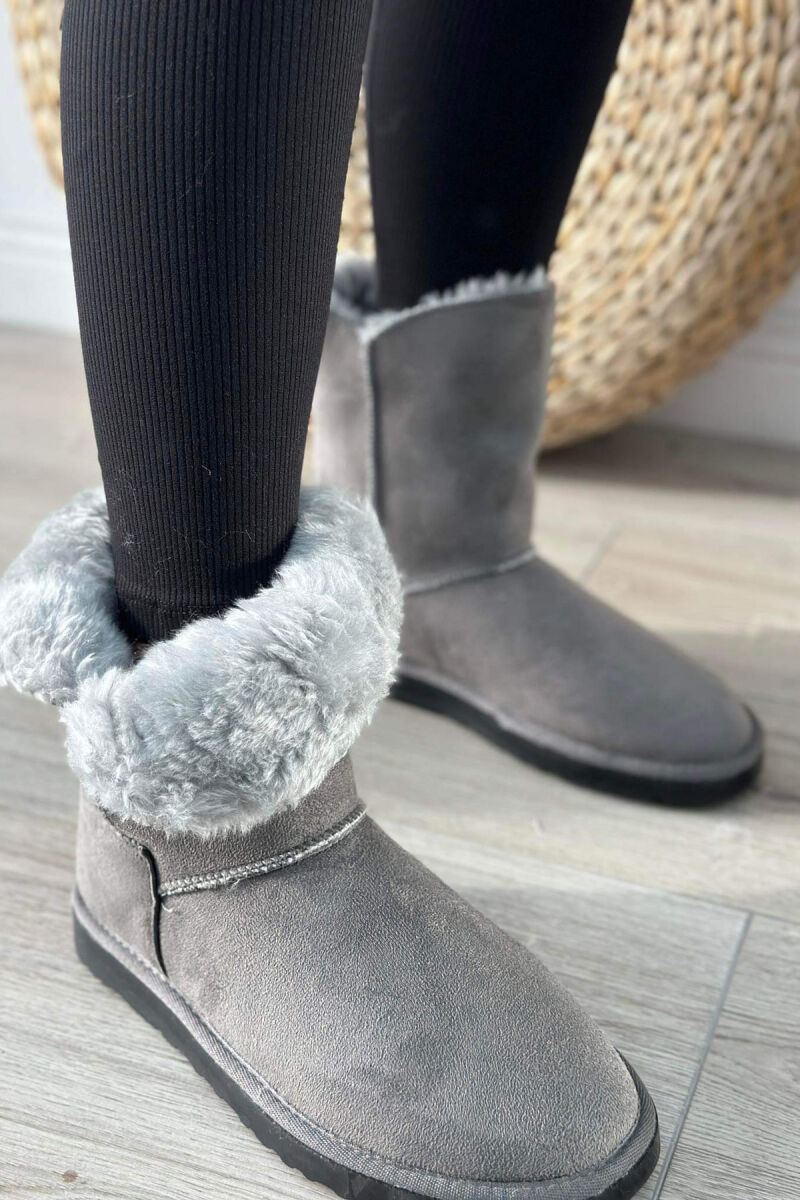 LONG BUTTON WOMAN UGG GREY/GRI - 3