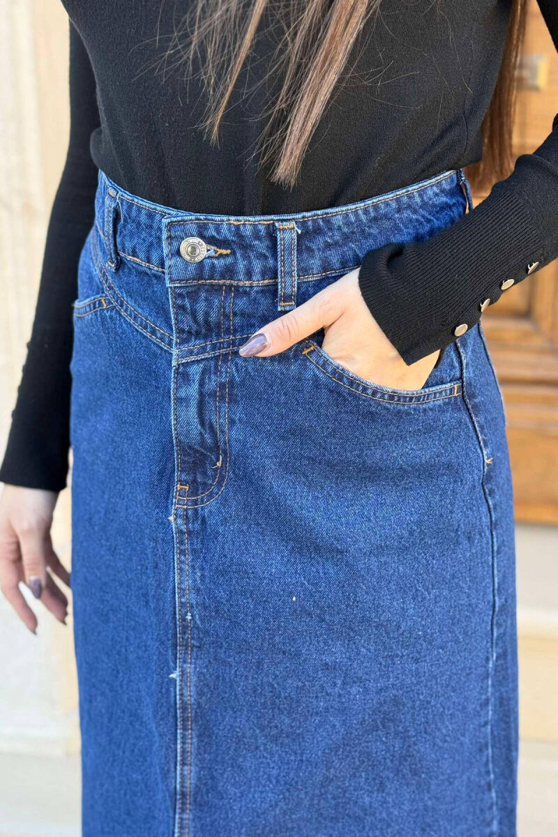 LONG DENIM WOMEN SKIRT BLUE/BLU - 3