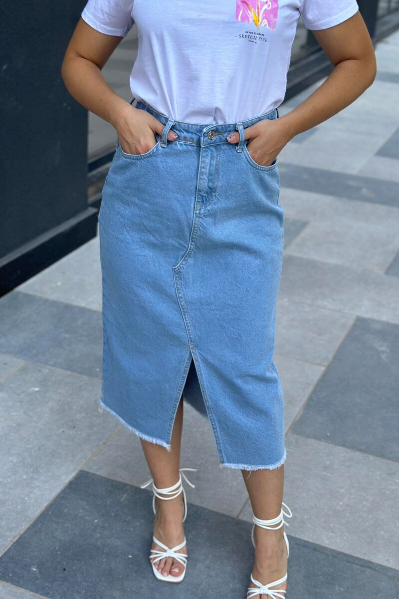 LONG DENIM WOMEN SKIRT LIGHTBLUE/BZ - 4