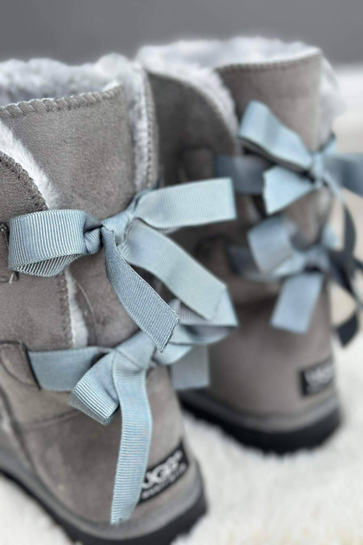 Grey uggs with clearance laces