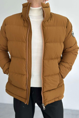 HIGH NECK MEN PUFFER JACKET BROWN/KAFE 