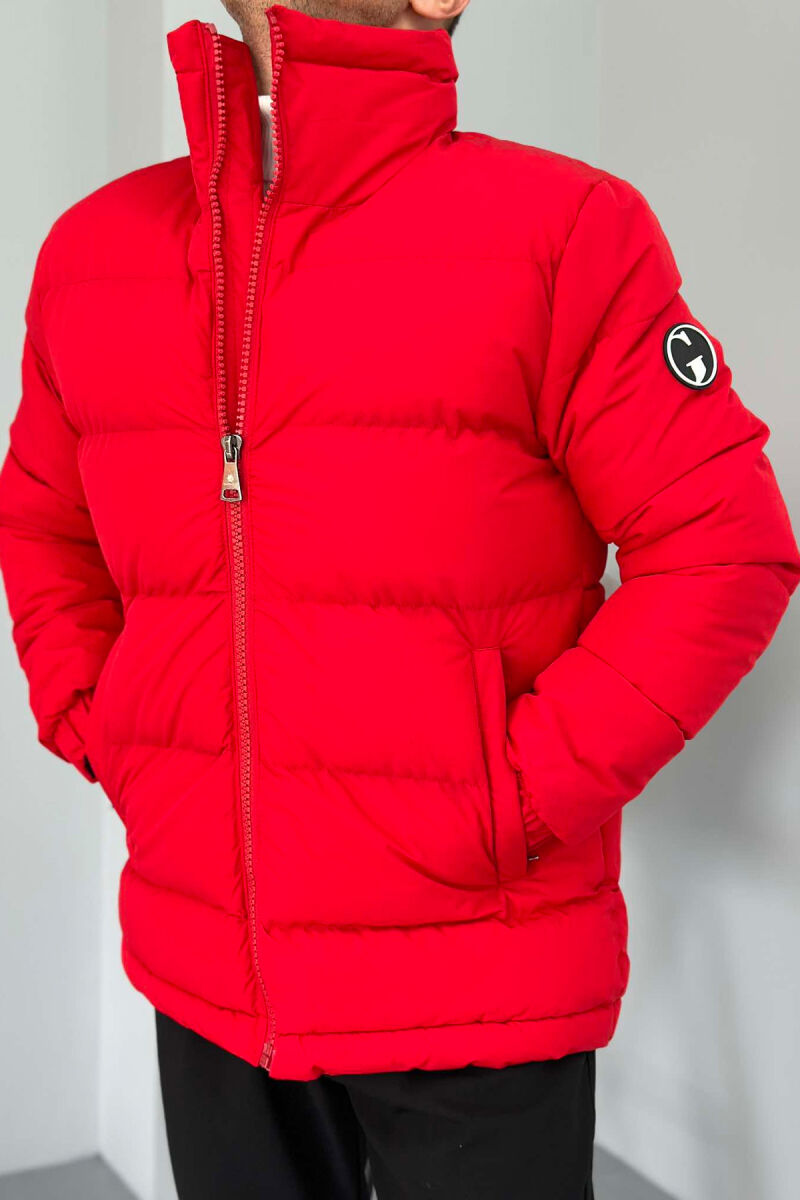 HIGH NECK MEN PUFFER JACKET RED/E KUQE - 2