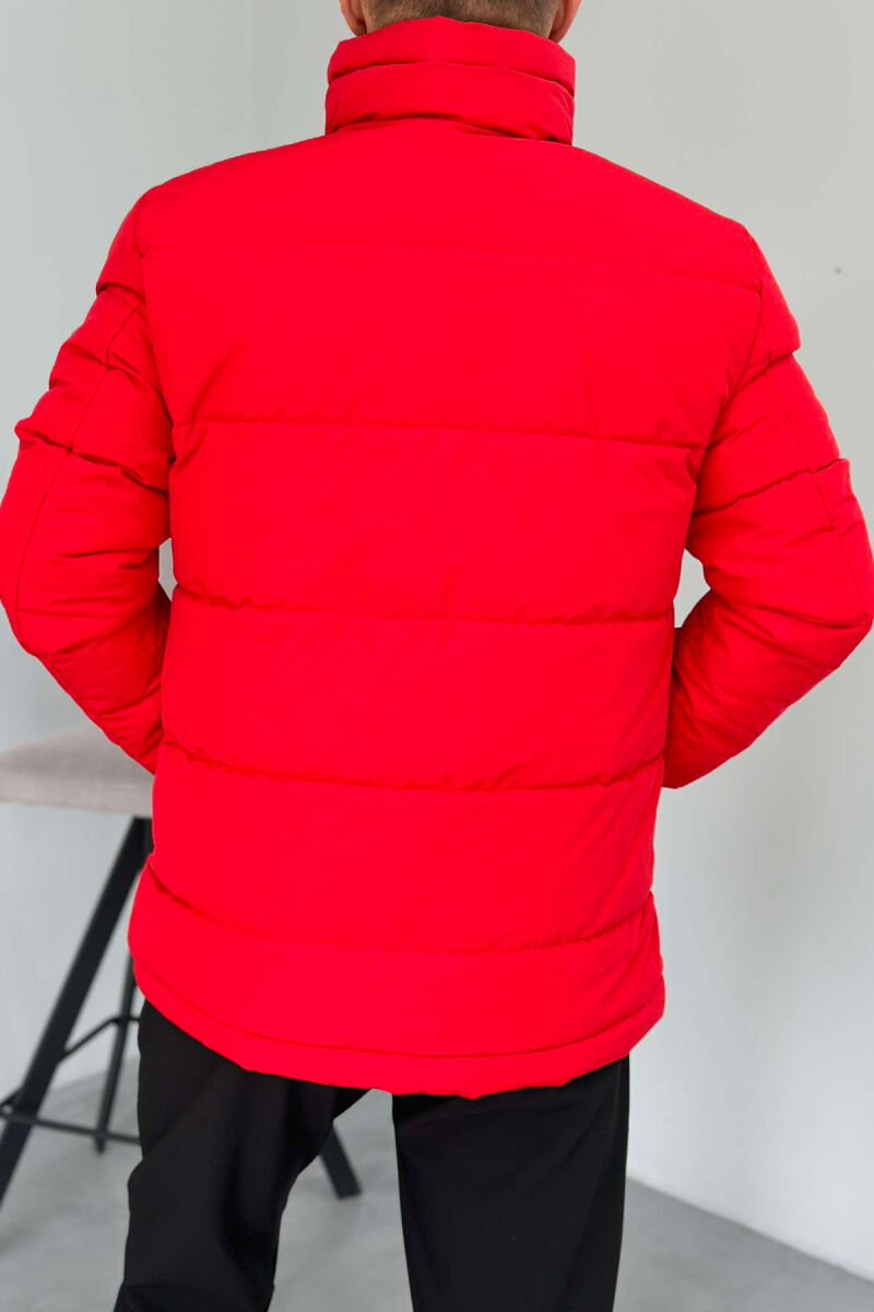 HIGH NECK MEN PUFFER JACKET RED/E KUQE - 5