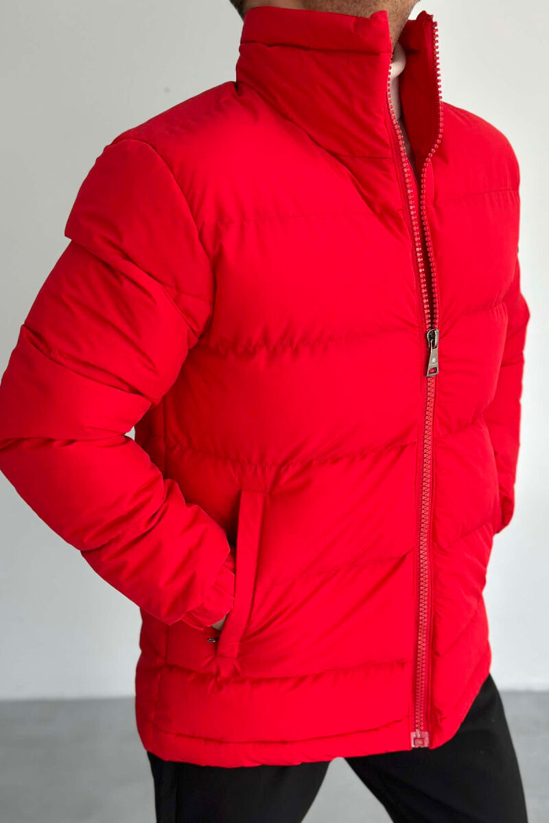 HIGH NECK MEN PUFFER JACKET RED/E KUQE - 6