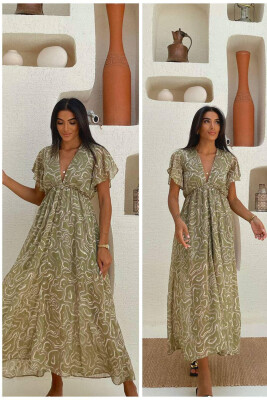 LONG ONE COLOR DRESS OLIVE/ULLI 