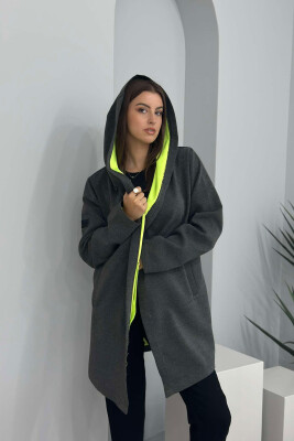 LONG ONE COLOR WOMEN JACKET DARK GREY/GEE 