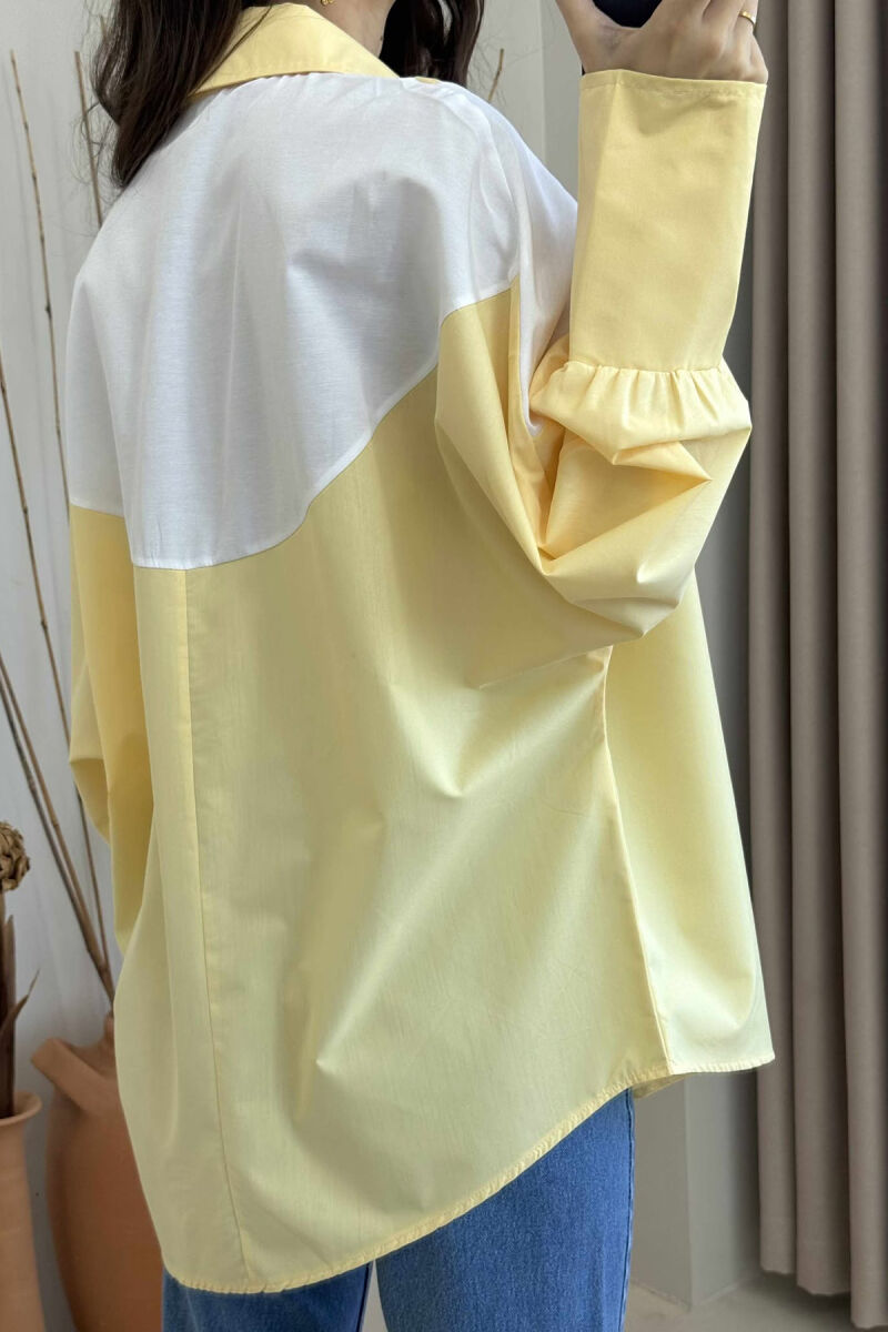 LONG SLEEEVE SIMPLE WOMEN SHIRT YELLOW/E VERDHE - 5