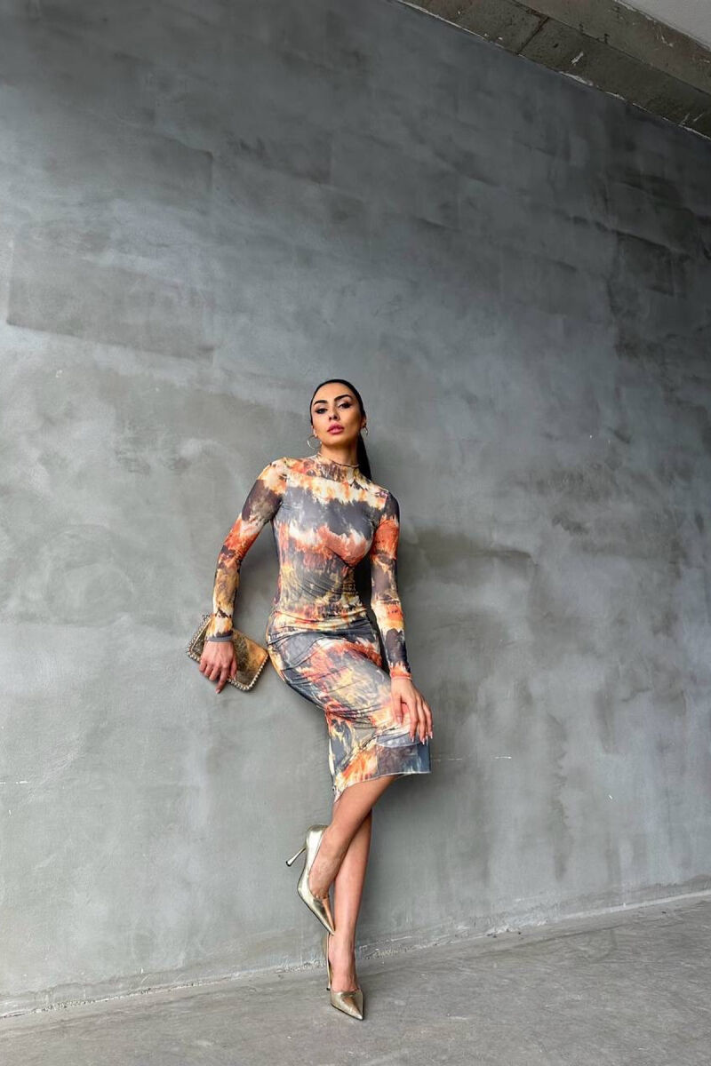 LONG SLEEVE LIGHT WOMEN DRESS MULTIPLE/SHNGJ - 3