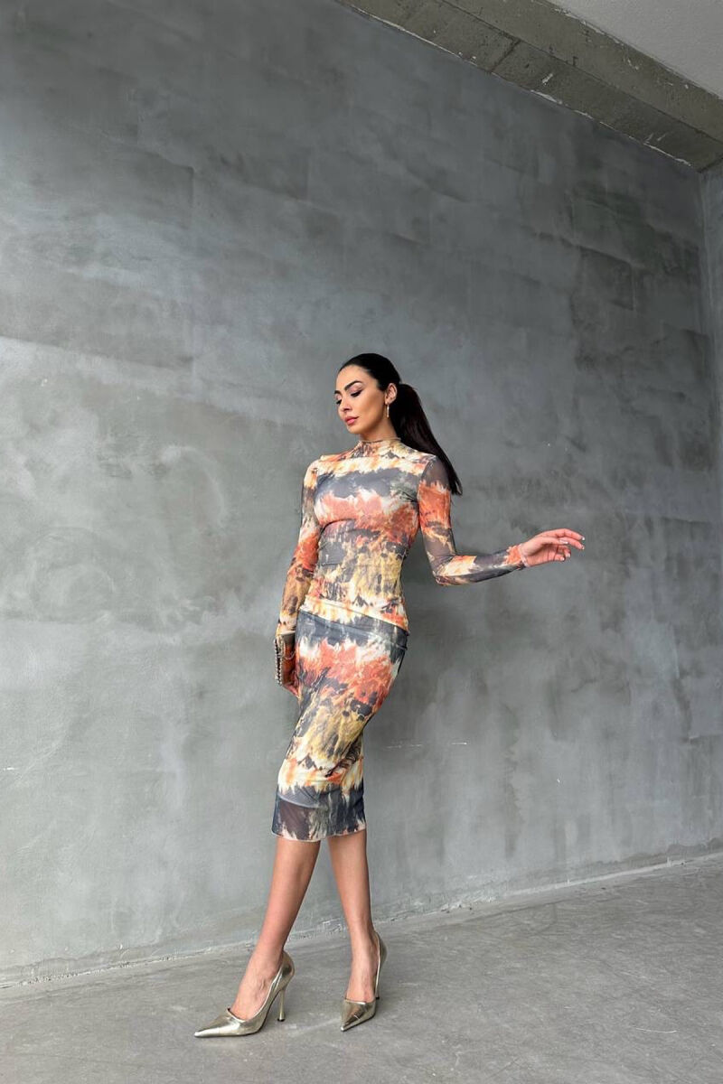 LONG SLEEVE LIGHT WOMEN DRESS MULTIPLE/SHNGJ - 4