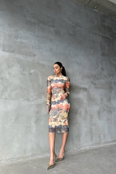 LONG SLEEVE LIGHT WOMEN DRESS MULTIPLE/SHNGJ - 7
