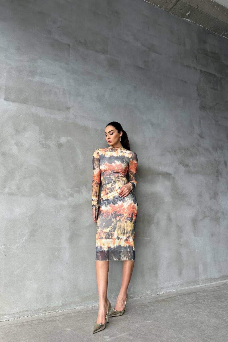 LONG SLEEVE LIGHT WOMEN DRESS MULTIPLE/SHNGJ - 7