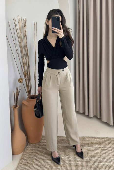 LONG SLEEVE SIMPLE WOMEN BODY BLACK/ E ZEZE - KLAUDIO FASHION