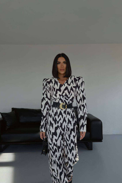 LONG SLEEVE ZEBRA WOMEN JUMPSUIT ZEB/ZEBER - 5