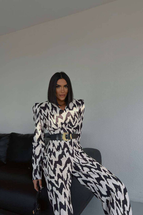 LONG SLEEVE ZEBRA WOMEN JUMPSUIT ZEB/ZEBER - 6