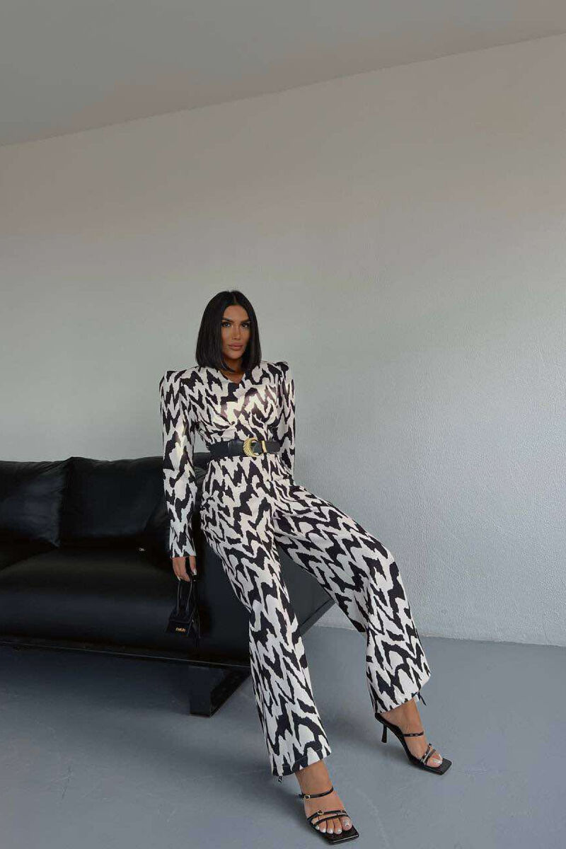 LONG SLEEVE ZEBRA WOMEN JUMPSUIT ZEB/ZEBER - 7