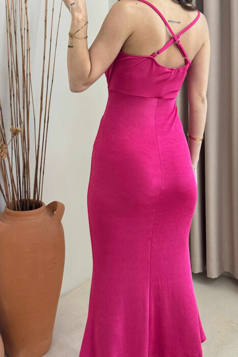 LONG SPARKLE WOMAN DRESS FUCHSIA/CIKLAMI - 6