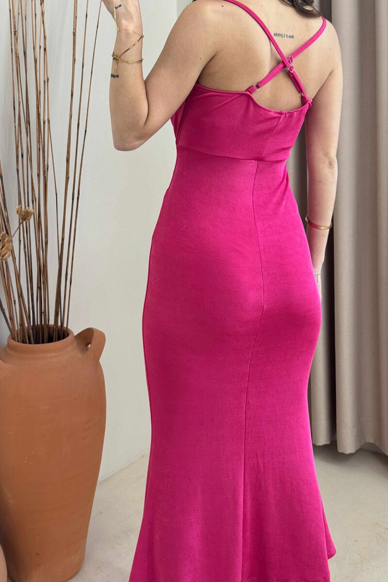 LONG SPARKLE WOMAN DRESS FUCHSIA/CIKLAMI - 6