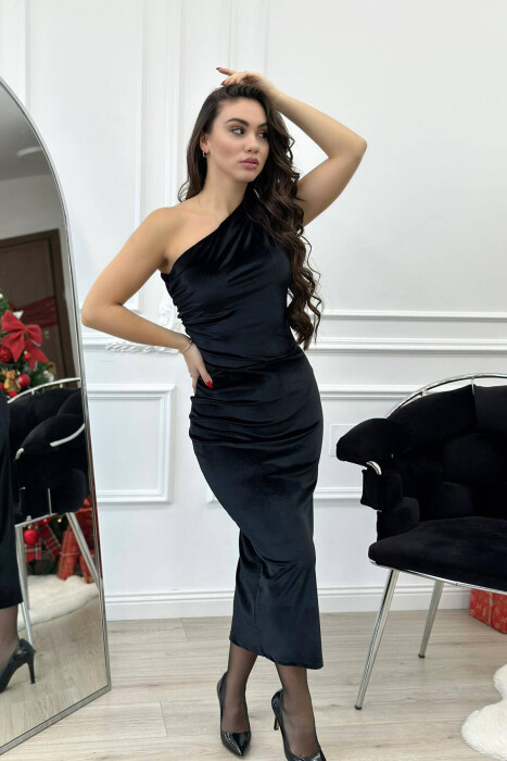 LONG VELVET DRESS BLACK/ E ZEZE - 3