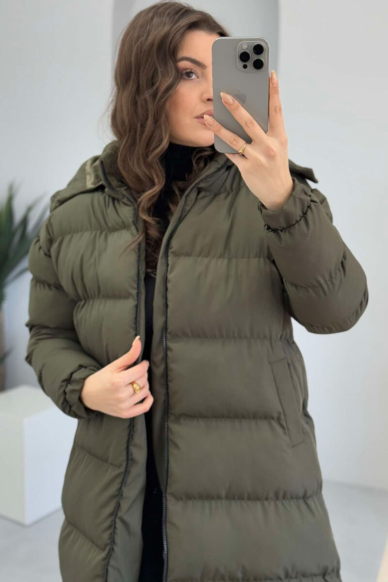 LONG WOMEN PUFFER JACKET GREEN/JESHILE - 2