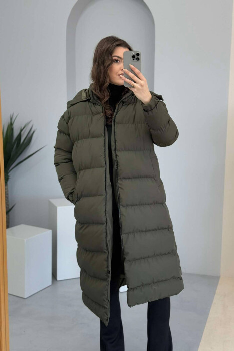 LONG WOMEN PUFFER JACKET GREEN/JESHILE - 3