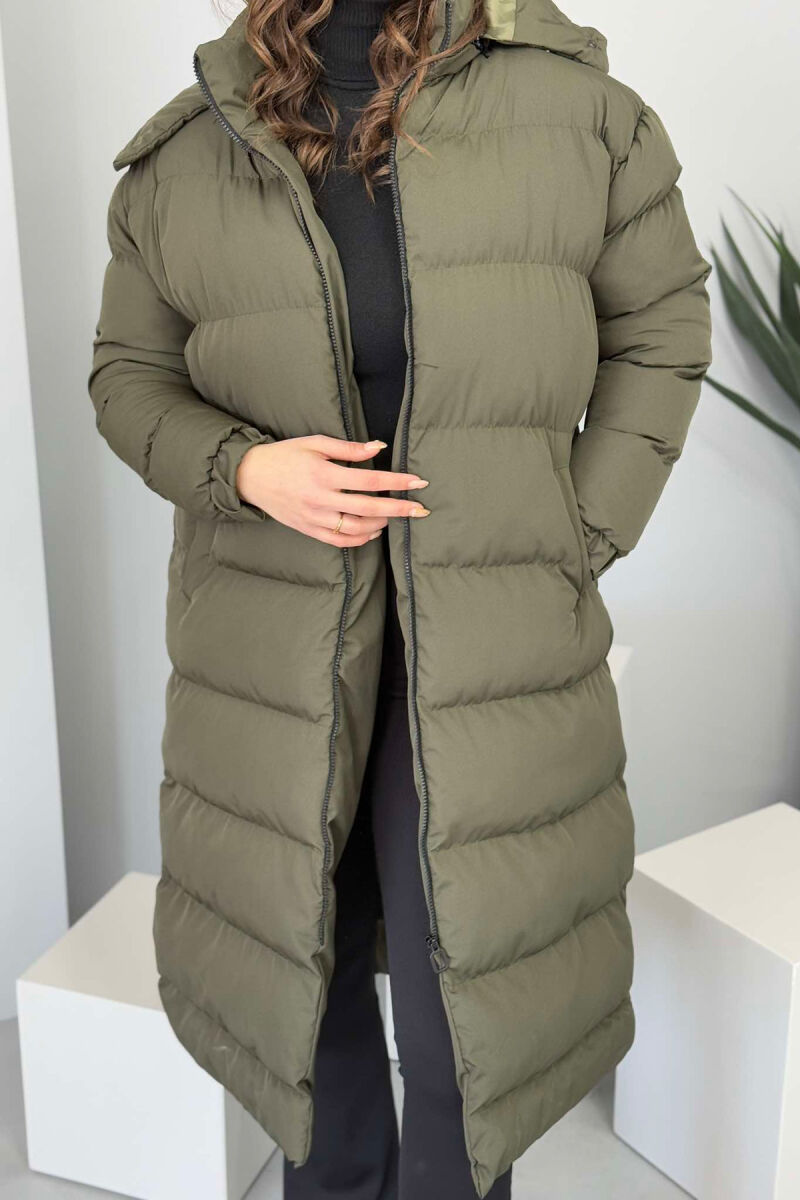 LONG WOMEN PUFFER JACKET GREEN/JESHILE - 5