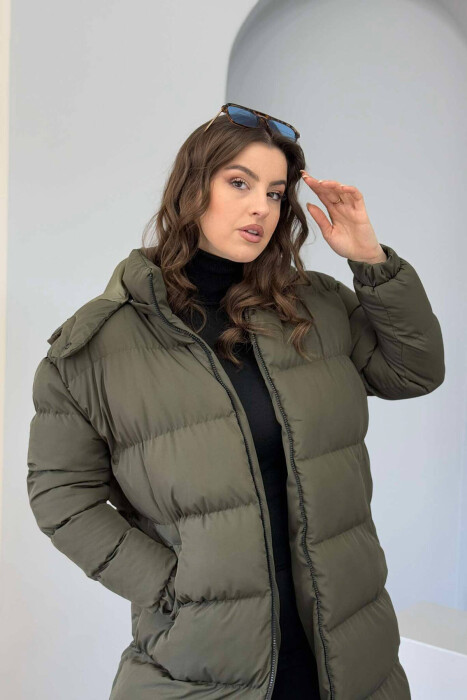 LONG WOMEN PUFFER JACKET GREEN/JESHILE - 7