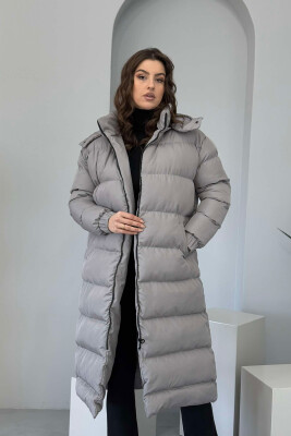 LONG WOMEN PUFFER JACKET GREY/GRI 