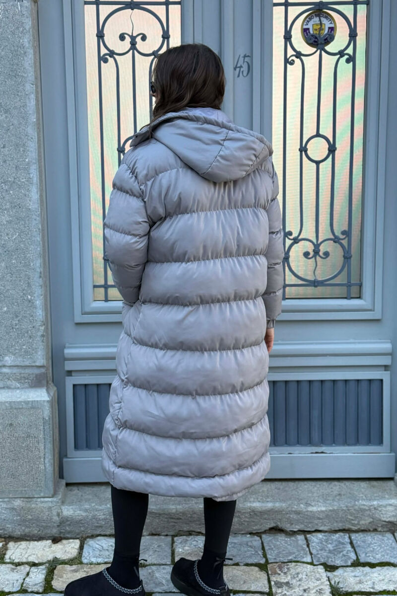 LONG WOMEN PUFFER JACKET GREY/GRI - 4