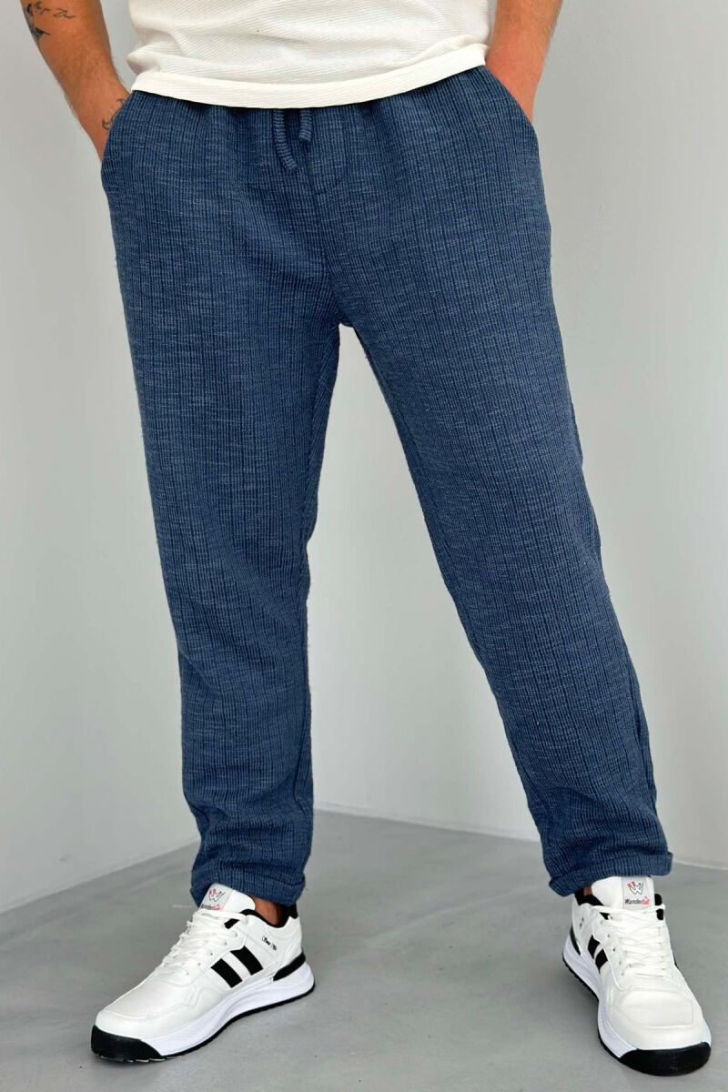 LOOSE LACING MEN PANTS BLUE/BLU - 1