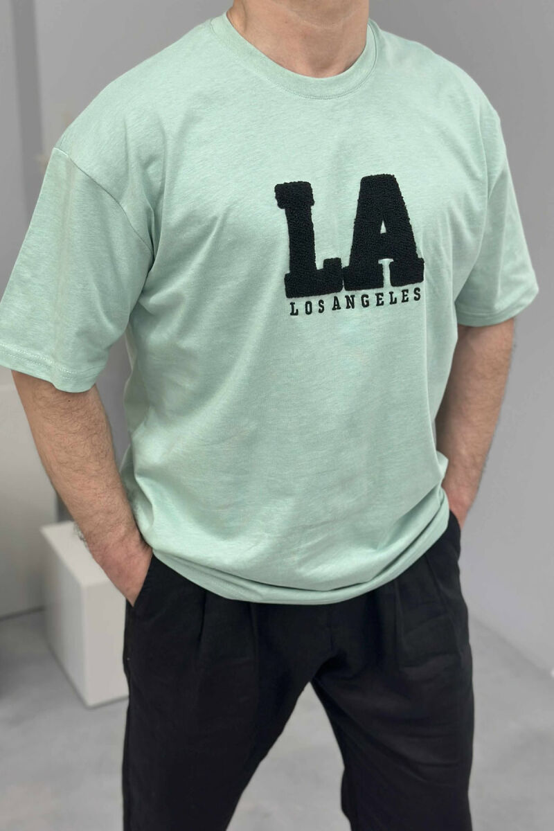 LOS ANGELES ROUND NECK MEN T-SHIRT MINT/MENTE - 1