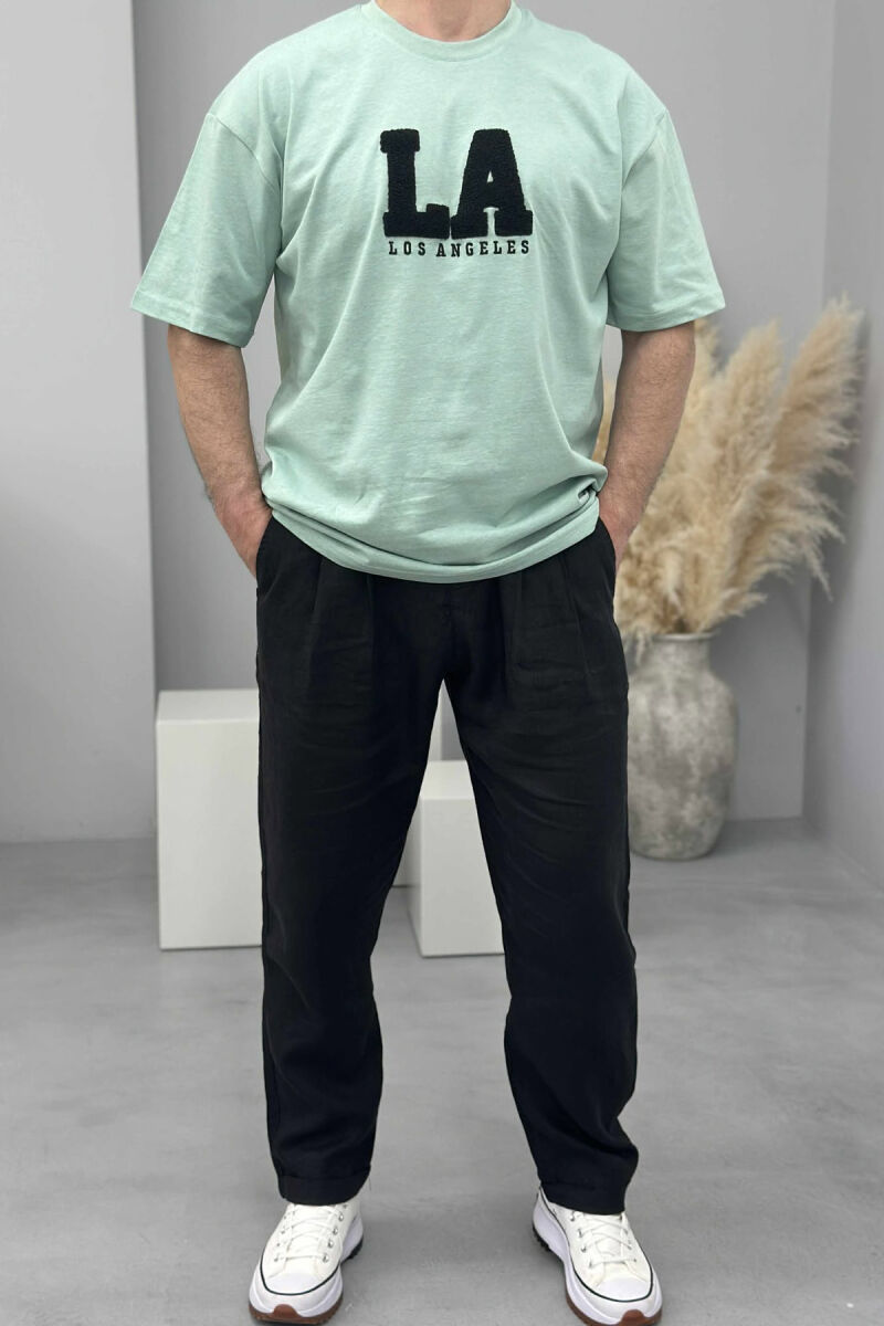 LOS ANGELES ROUND NECK MEN T-SHIRT MINT/MENTE - 2